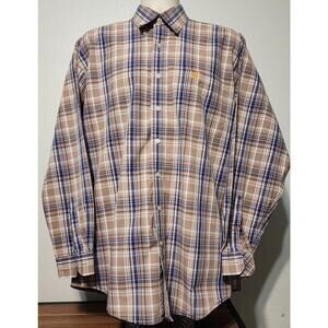 Cinch Long Sleeve Button-down Dress Shirt Size Large Plaid
